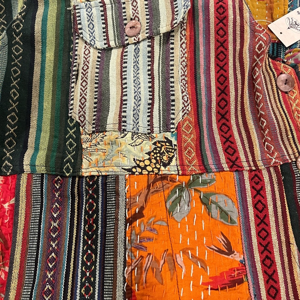 Colorful Patchwork Overalls - Picture 3 of 4
